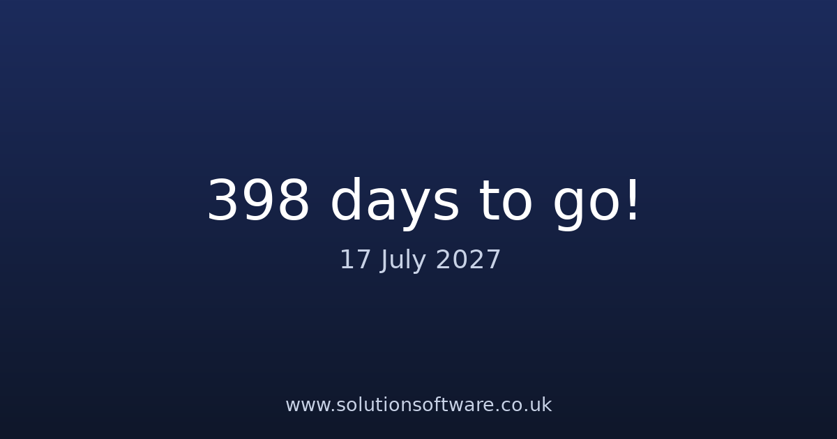 Countdown to 2027-07-17